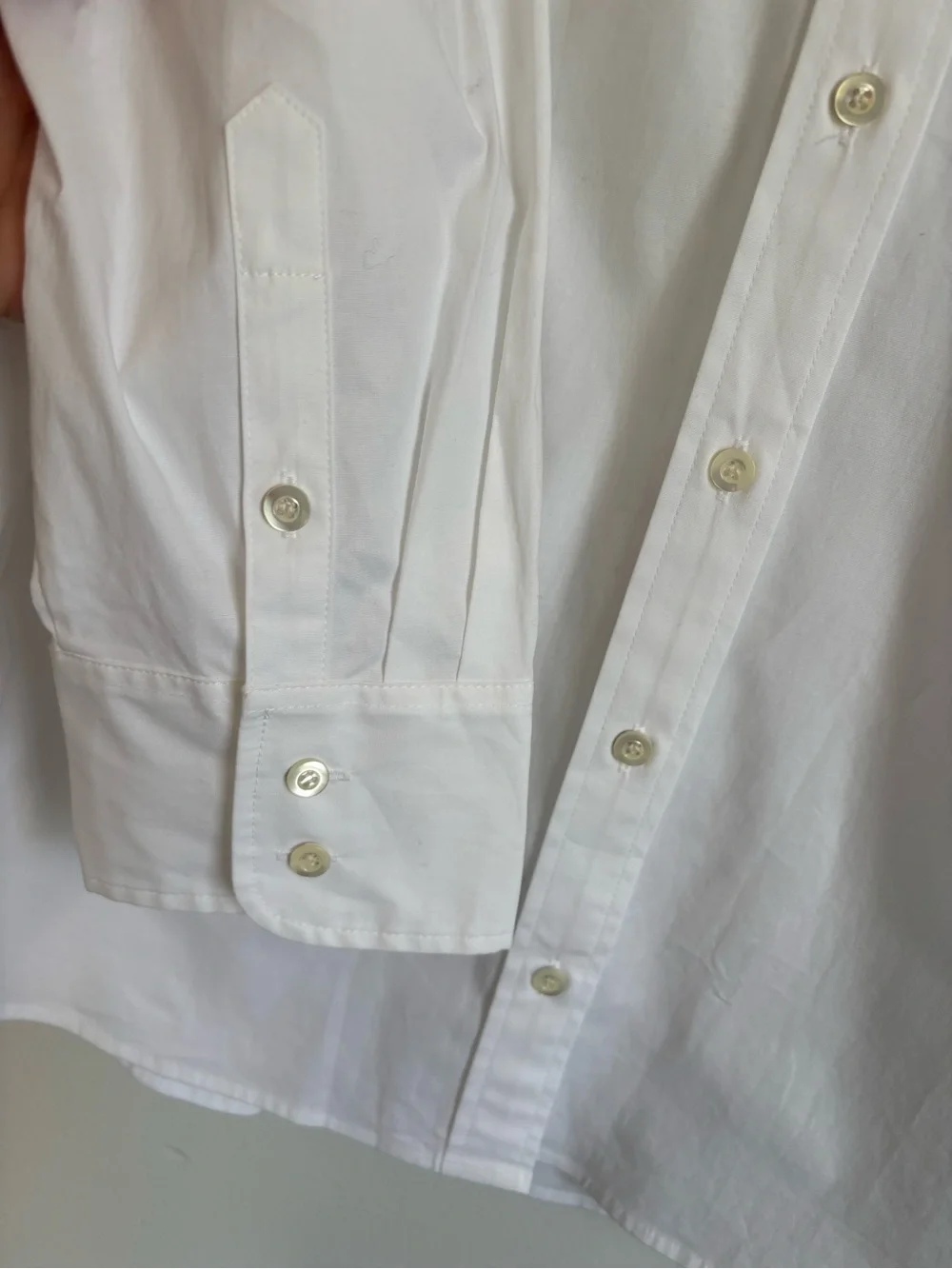 J. Crew White cotton blend Perfect Stretch Button-Up Dress Shirt XL